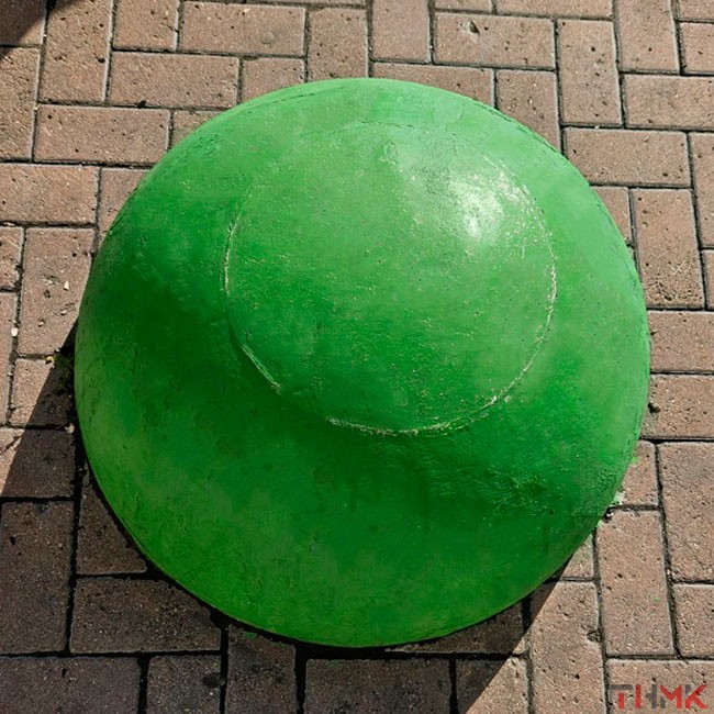 Полусфера бетонная зеленая 400х300
